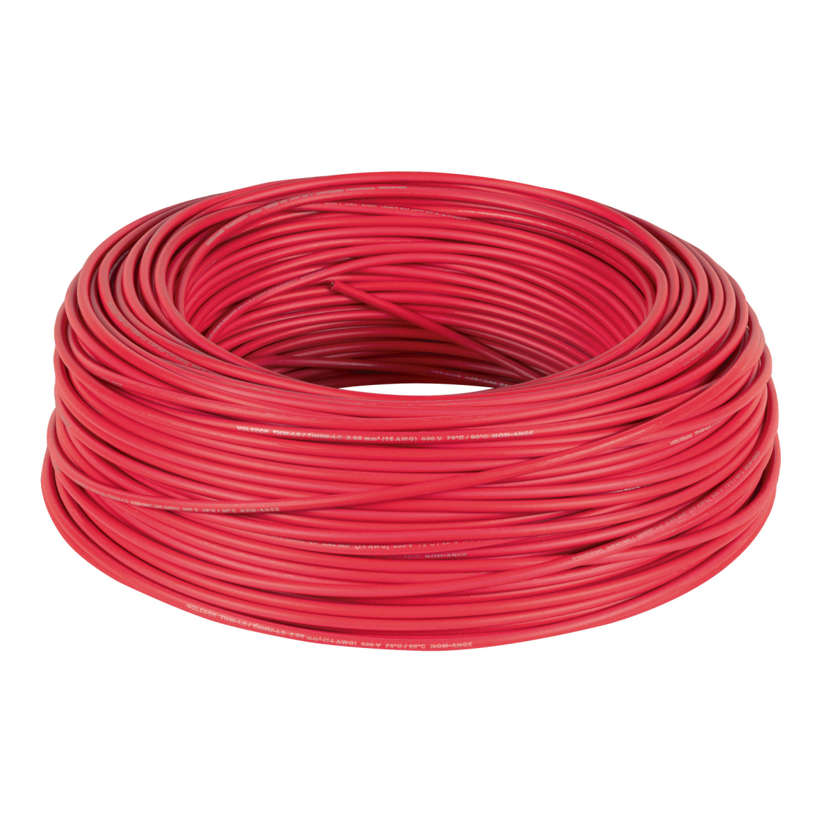 CAJA CON 100 M DE CABLE THHW-LS 14 AWG ROJO