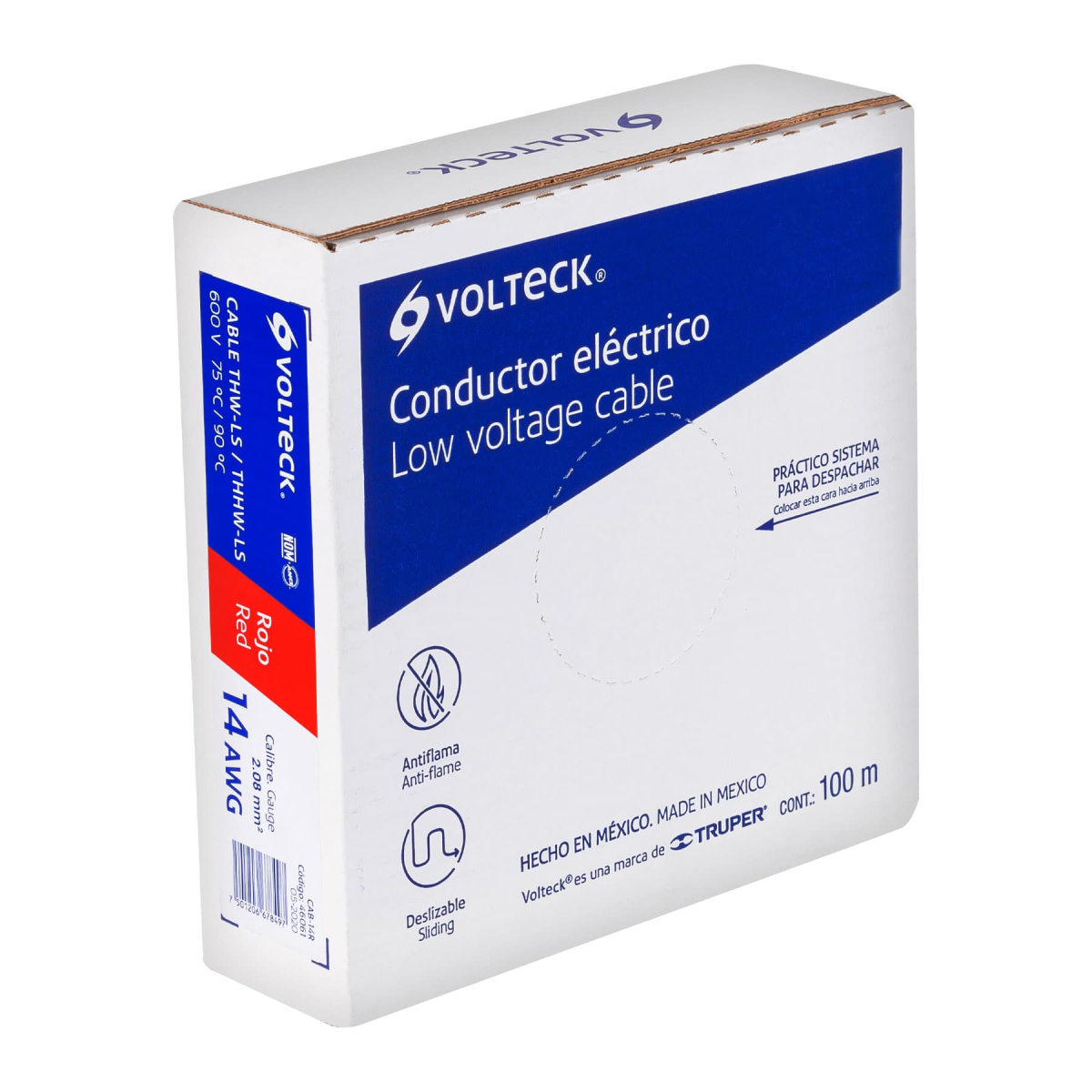 CAJA CON 100 M DE CABLE THHW-LS 14 AWG ROJO - Image 2