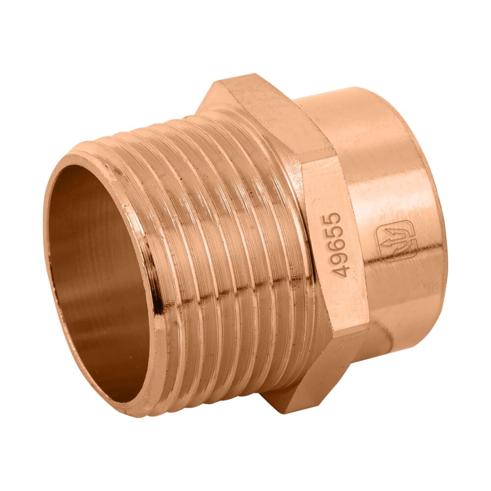 CONECTOR DE COBRE, ROSCA EXTERIOR 1'