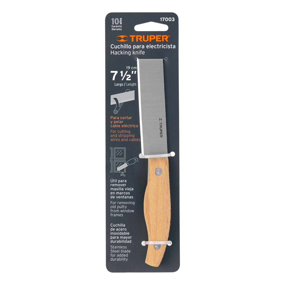 CUCHILLO 7-1/2' PARA ELECTRICISTA - Imagen 2