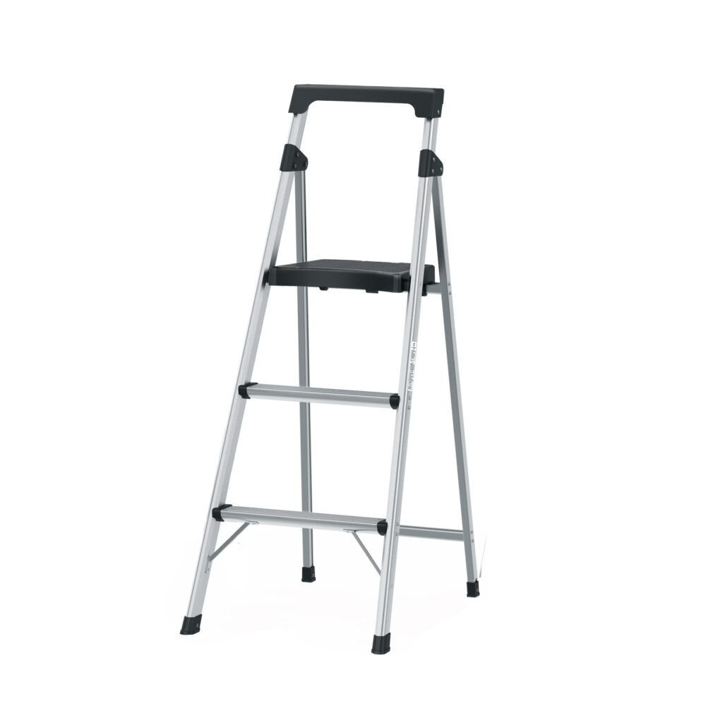 ESCALERA TUBULAR PLEGABLE, 3 PELDAÑOS, ALUMINIO