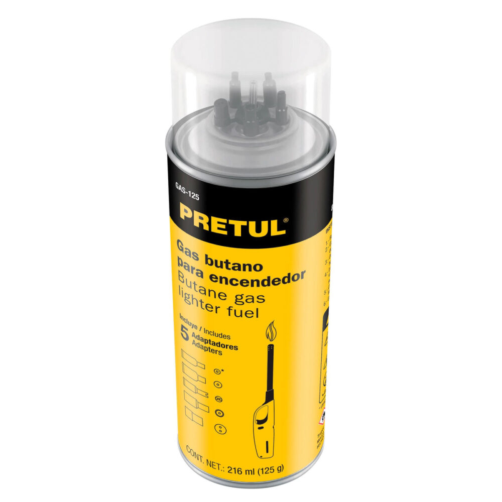 LATA DE GAS BUTANO PARA ENCENDEDOR, 125 ML