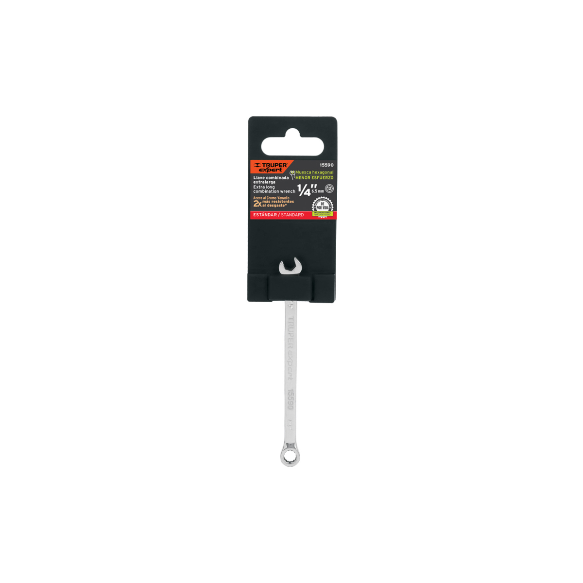 LLAVE COMBINADA EXTRALARGA 1/4' X 125 MM DE LARGO - Image 2