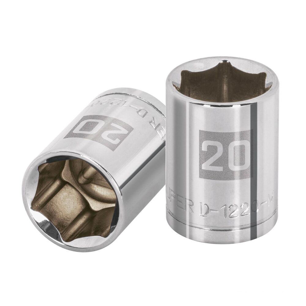 DADO DE 20 MM, 6 PUNTAS, CUADRO 1/2"