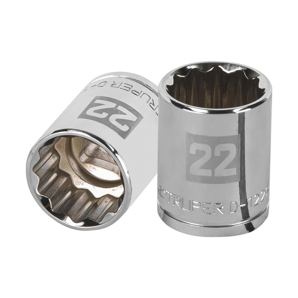 DADO DE 22 MM, 12 PUNTAS, CUADRO 1/2"