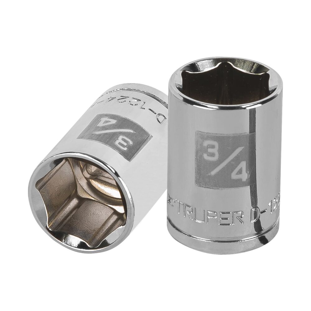 DADO DE 3/4", 6 PUNTAS, CUADRO 1/2"