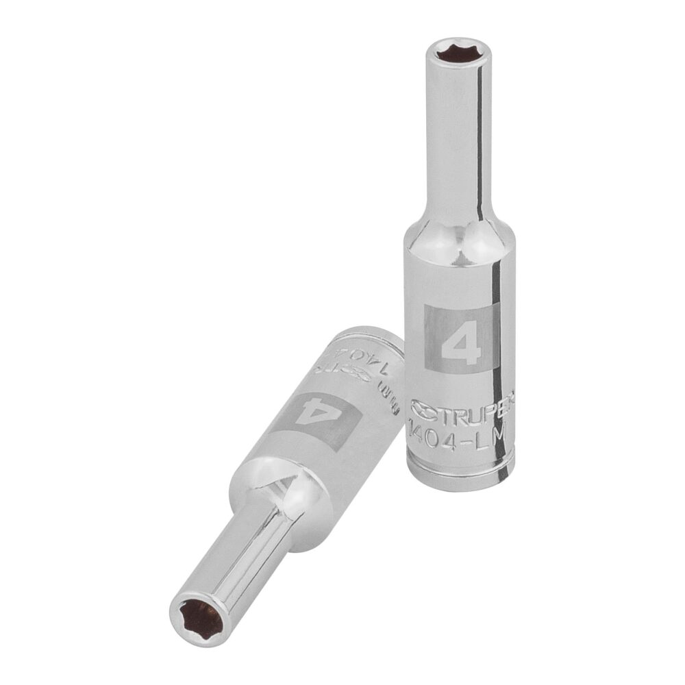DADO LARGO DE 4 MM, 6 PUNTAS, CUADRO 1/4"