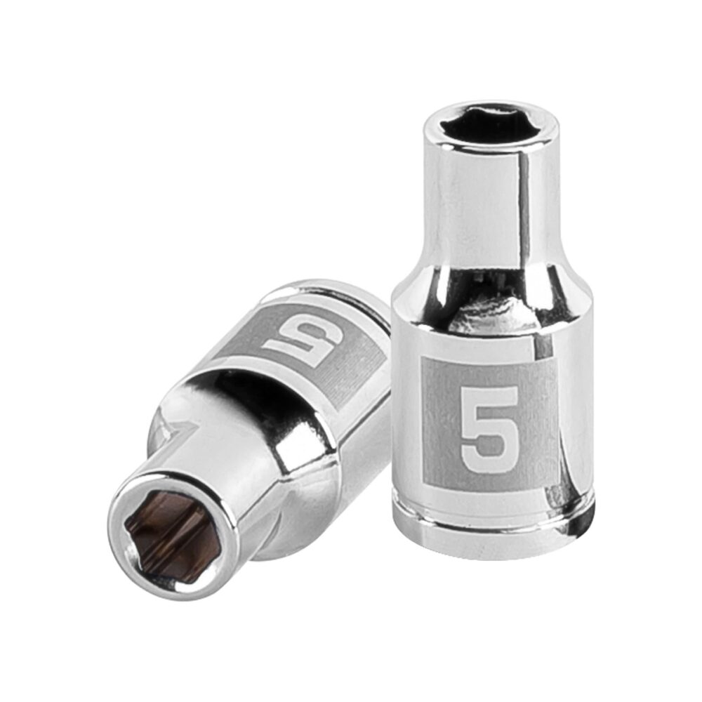 DADO DE 5 MM, 6 PUNTAS, CUADRO 1/4"