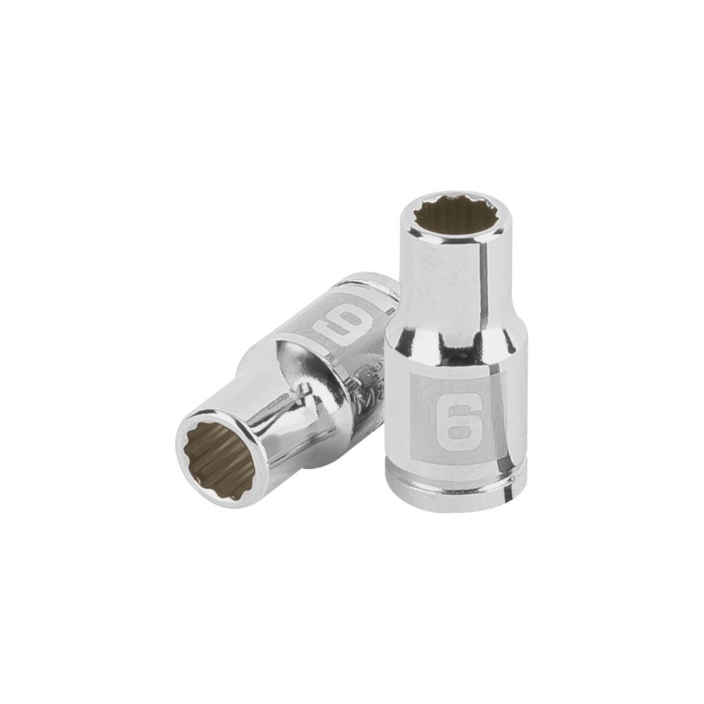 DADO DE 6 MM, 12 PUNTAS, CUADRO 1/4"