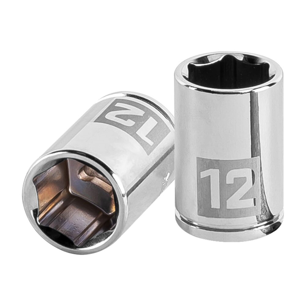 DADO DE 12 MM, 6 PUNTAS, CUADRO 1/4"