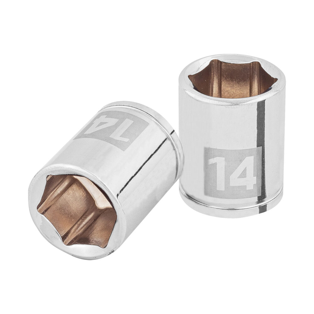 DADO DE 14 MM, 6 PUNTAS, CUADRO 1/4"