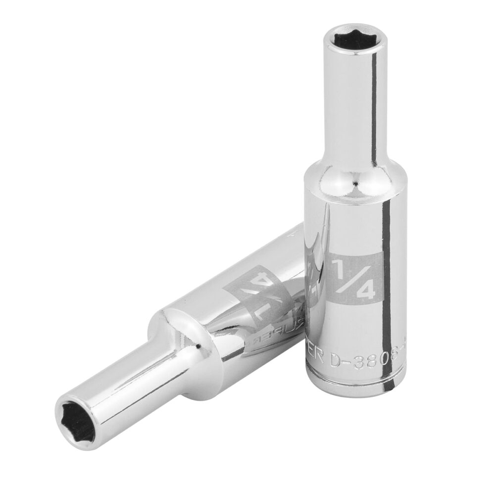 DADO LARGO DE 1/4", 6 PUNTAS, CUADRO 3/8"