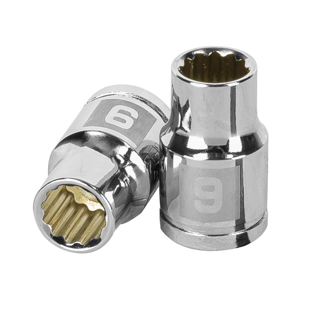 DADO DE 9 MM, 12 PUNTAS, CUADRO 3/8"
