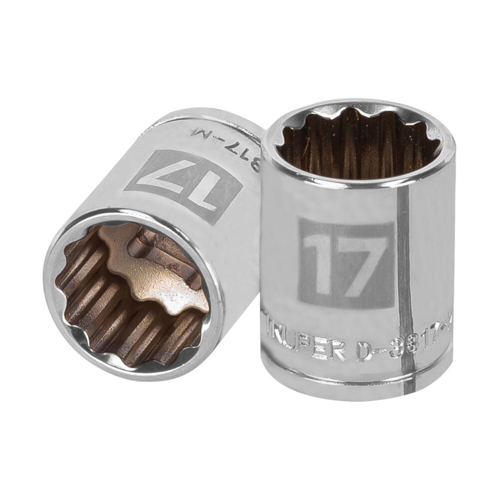 DADO DE 17 MM, 12 PUNTAS, CUADRO 3/8"