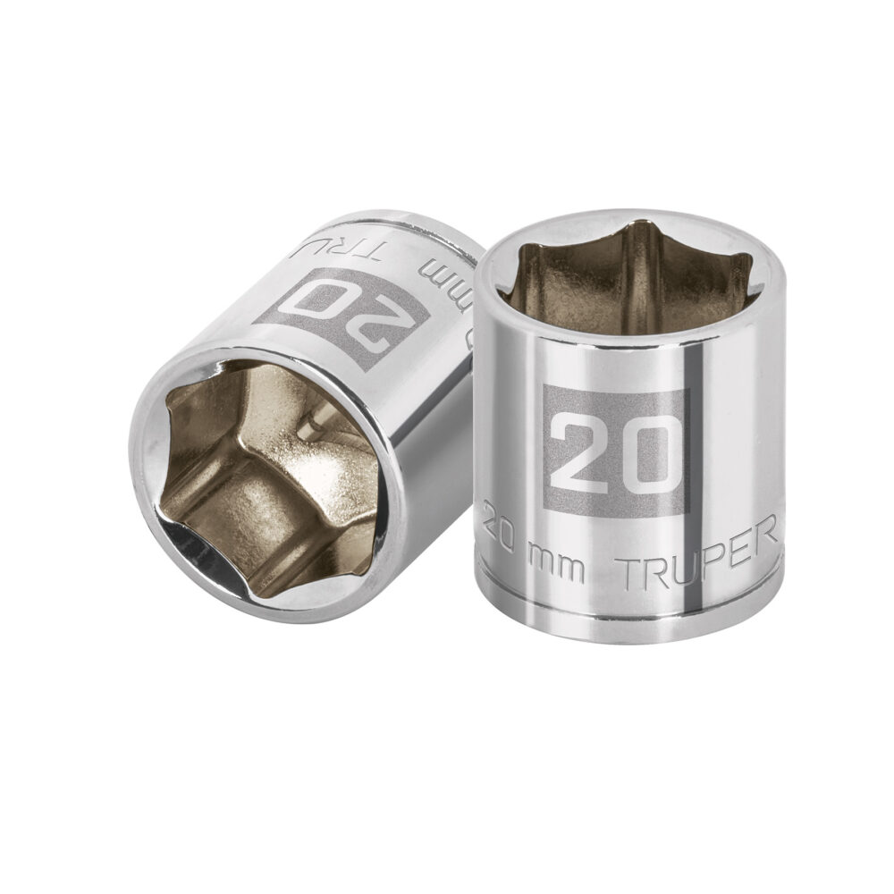 DADO DE 20 MM, 6 PUNTAS, CUADRO 3/8"
