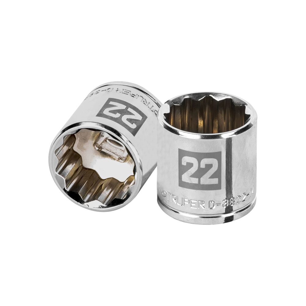 DADO DE 22 MM, 12 PUNTAS, CUADRO 3/8"