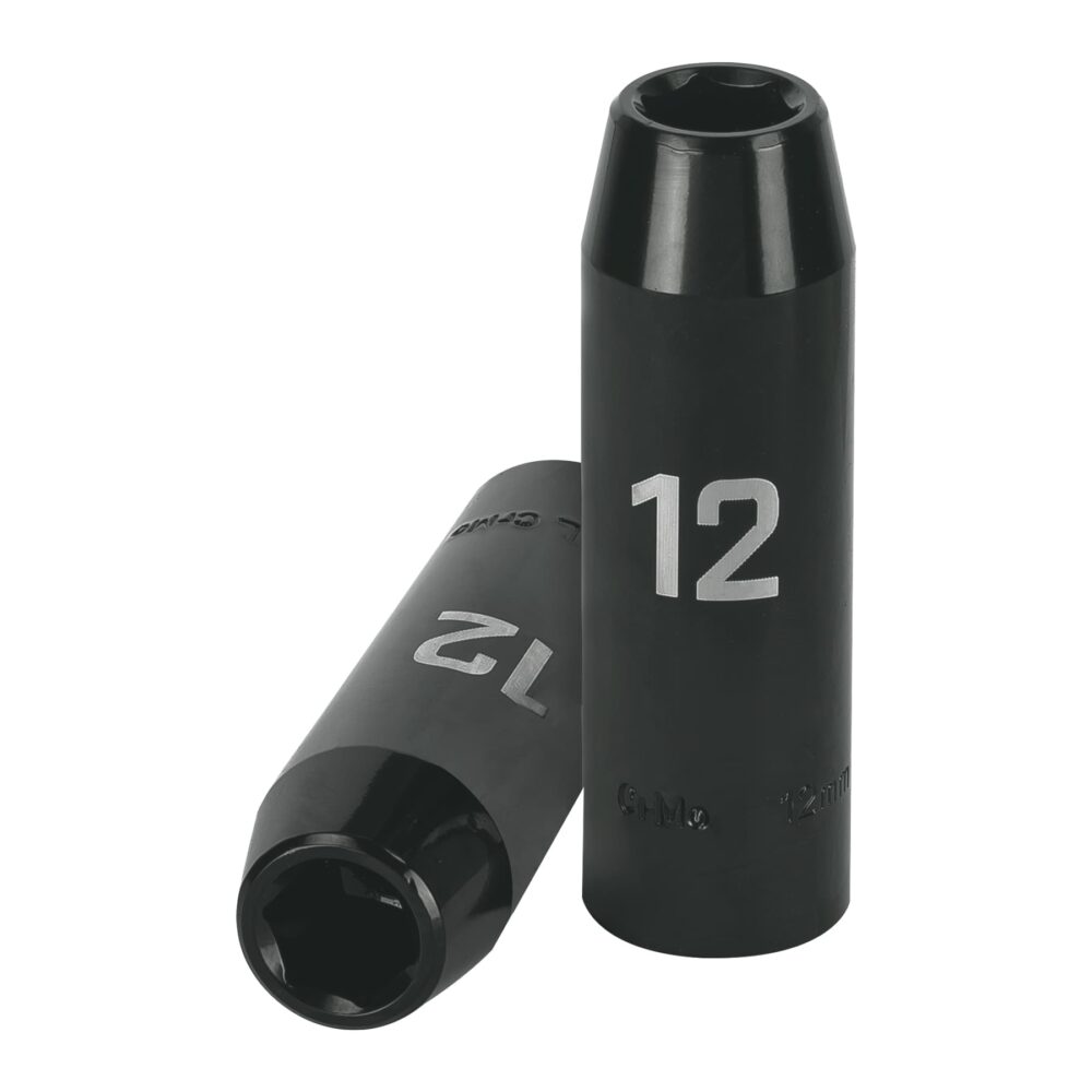 DADO LARGO CUADRO 1/2" DE IMPACTO 6 PUNTAS DE 12 MM