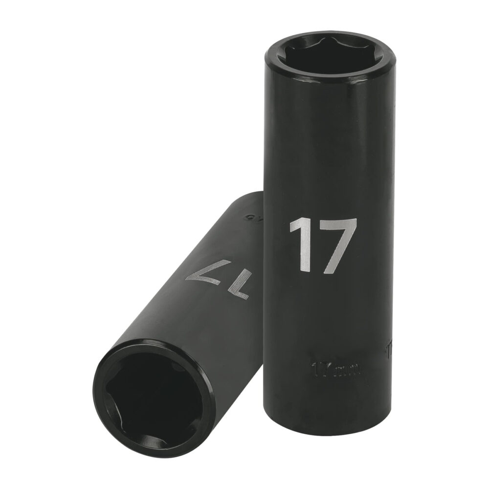 DADO LARGO CUADRO 1/2" DE IMPACTO 6 PUNTAS DE 17 MM
