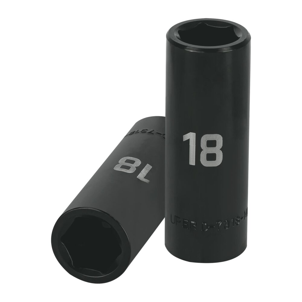 DADO LARGO CUADRO 1/2" DE IMPACTO 6 PUNTAS DE 18 MM