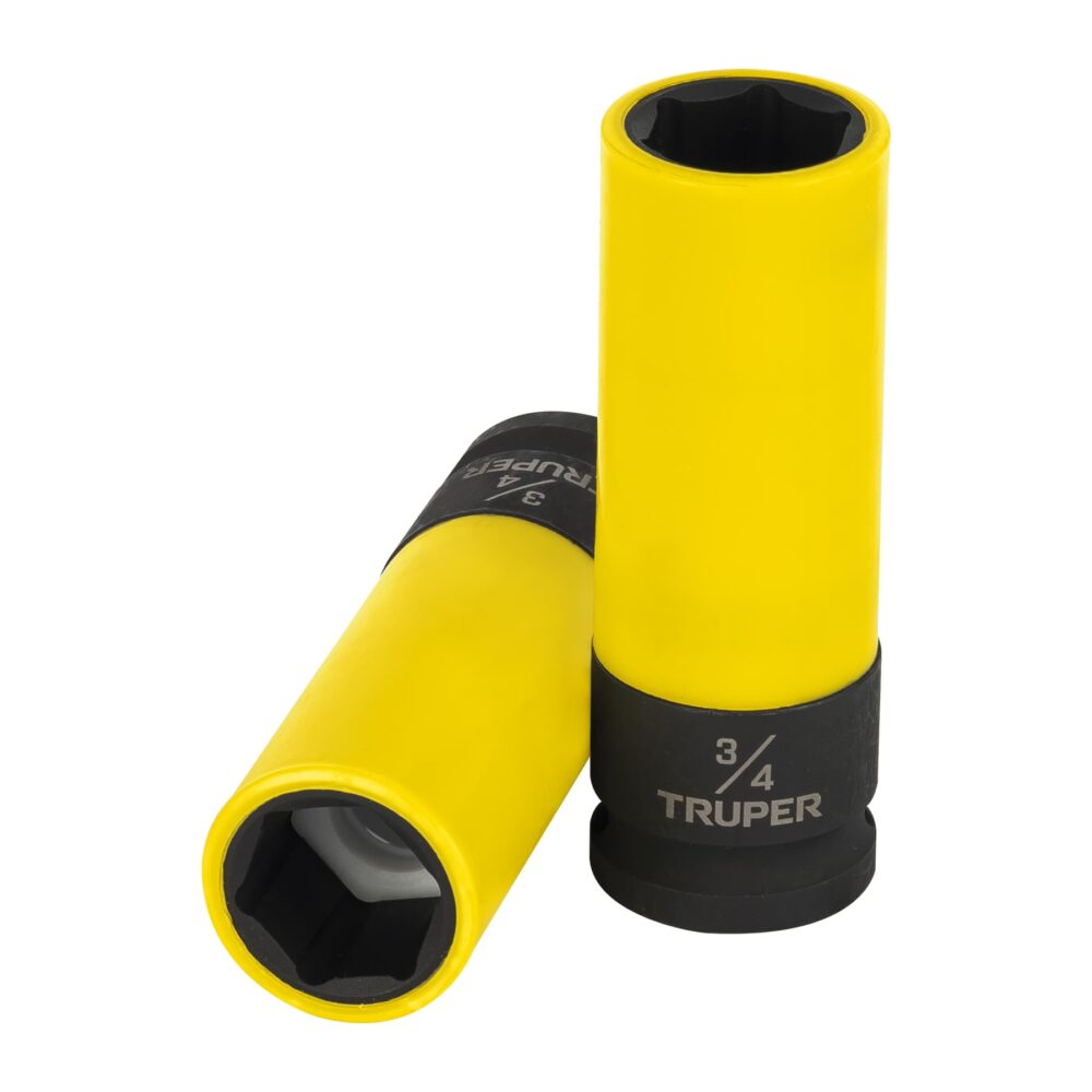 DADO LARGO IMPACTO PROT. PLÁST. 3/4", 6 PUNTAS, CUADRO 1/2"