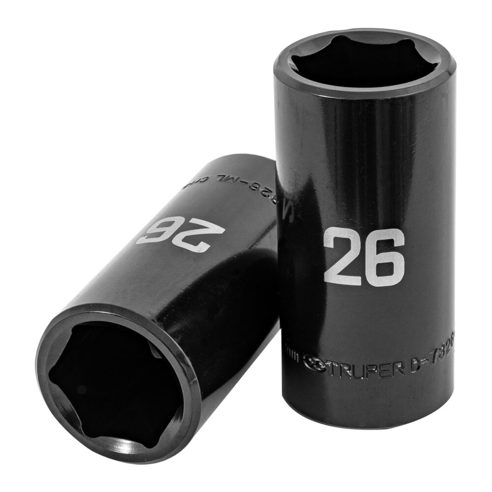 DADO LARGO IMPACTO DE 26 MM, 6 PUNTAS, CUADRO 1/2"