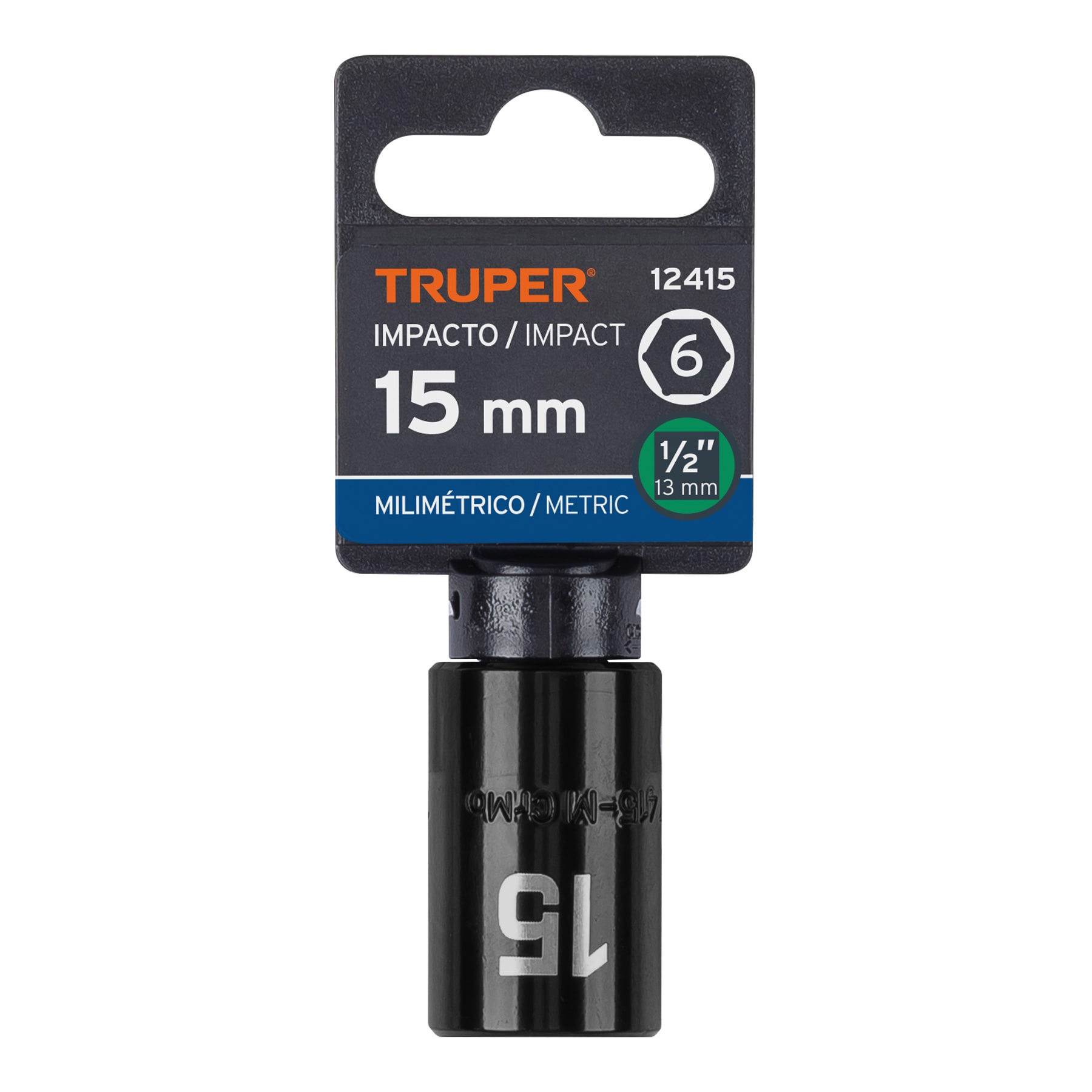 DADO CUADRO 1/2" DE IMPACTO 6 PUNTAS DE 15 MM - Image 2