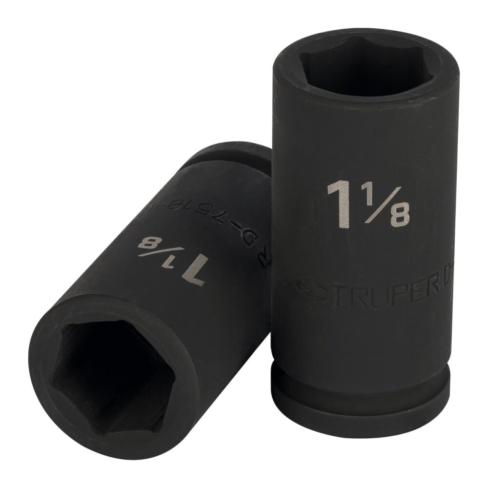 DADO LARGO DE IMPACTO DE 1-1/8", 6 PUNTAS, CUADRO 3/4"