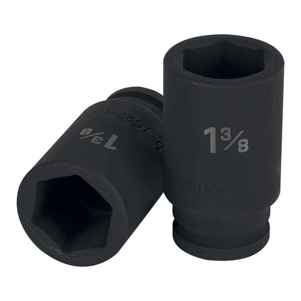 DADO LARGO DE IMPACTO DE 1-3/8", 6 PUNTAS, CUADRO 3/4"