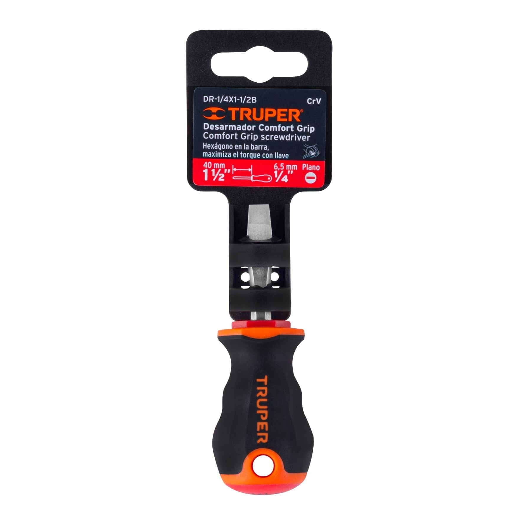 DESARMADOR PLANO 1/4" X 1-1/2" MANGO COMFORT GRIP - Image 2