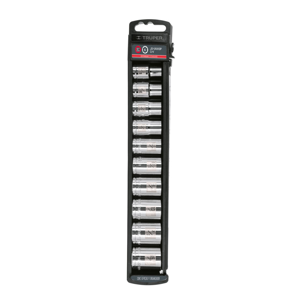 JUEGO DE 10 DADOS CUADRO 1/2" STD