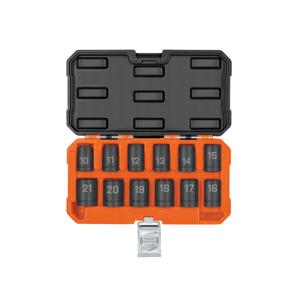 JUEGO DE 12 DADOS DE IMPACTO CUADRO 1/2", 6 PUNTAS MM