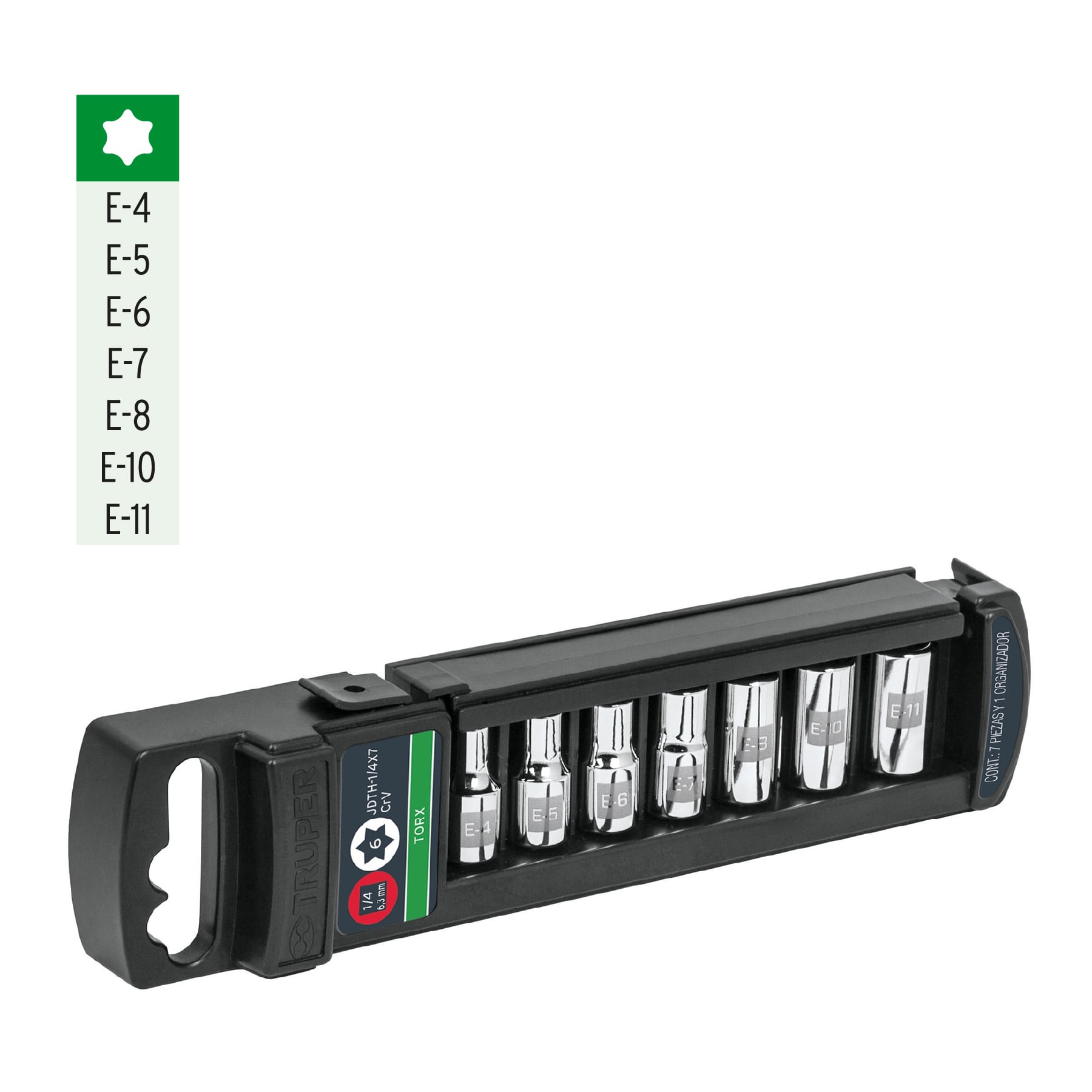JUEGO DE 7 DADOS TORX CUADRO 1/4" - Image 2
