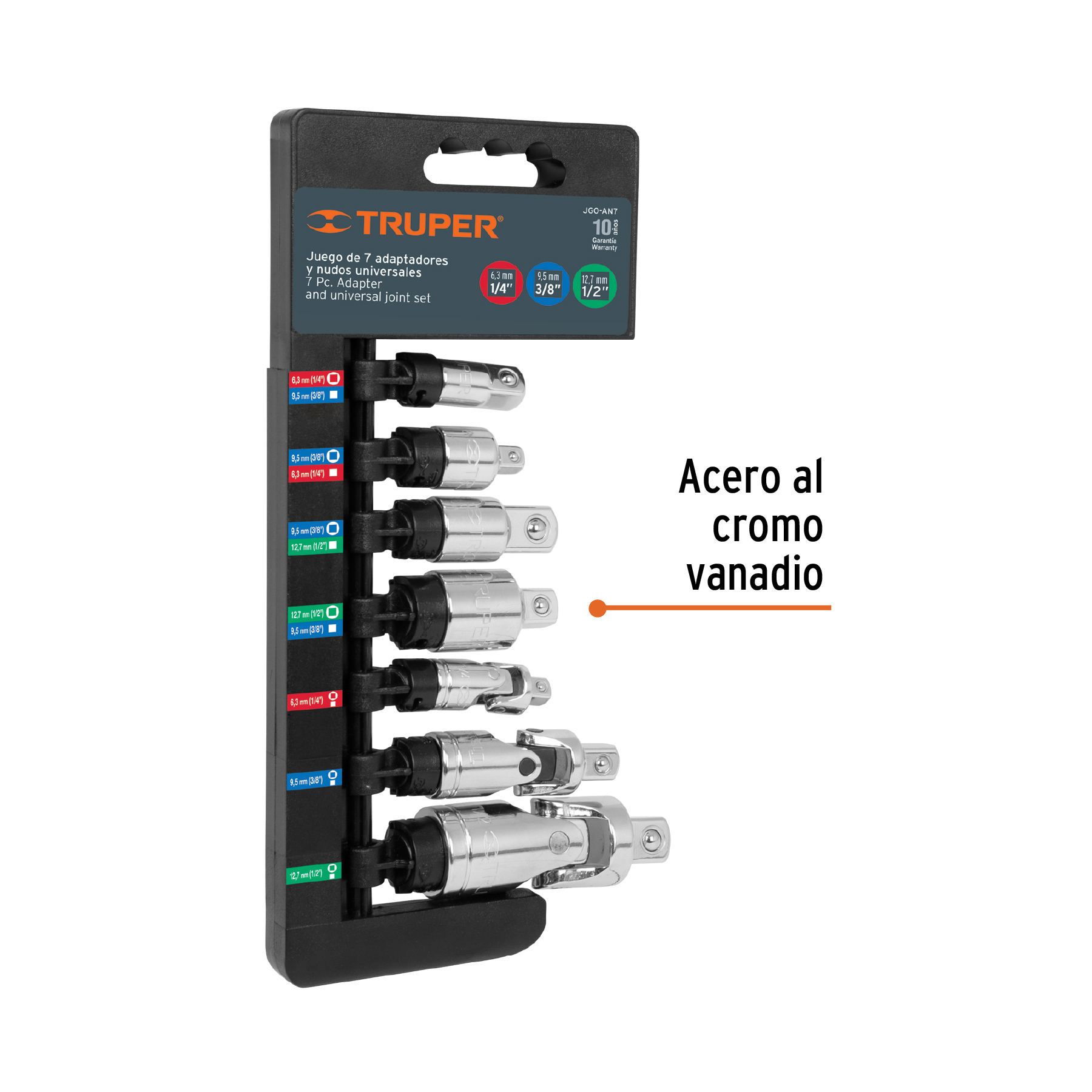 JUEGO DE 7 PIEZAS DE ADAPTADORES Y NUDOS UNIVERSALES - Image 2