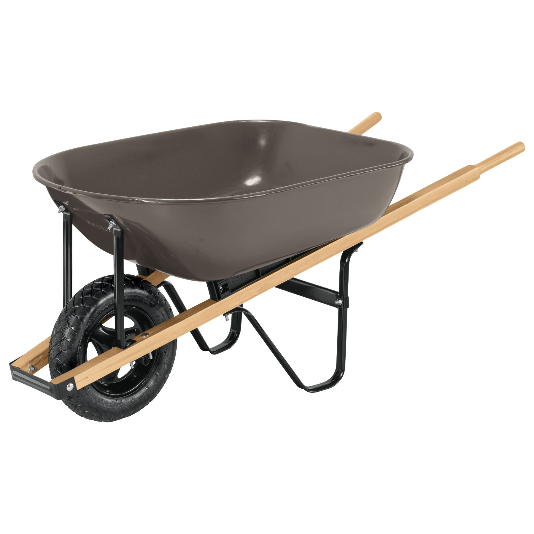 CARRETILLA 5.5FT3 GRIS, NEUMÁTICA, BASTIDORES MADERA