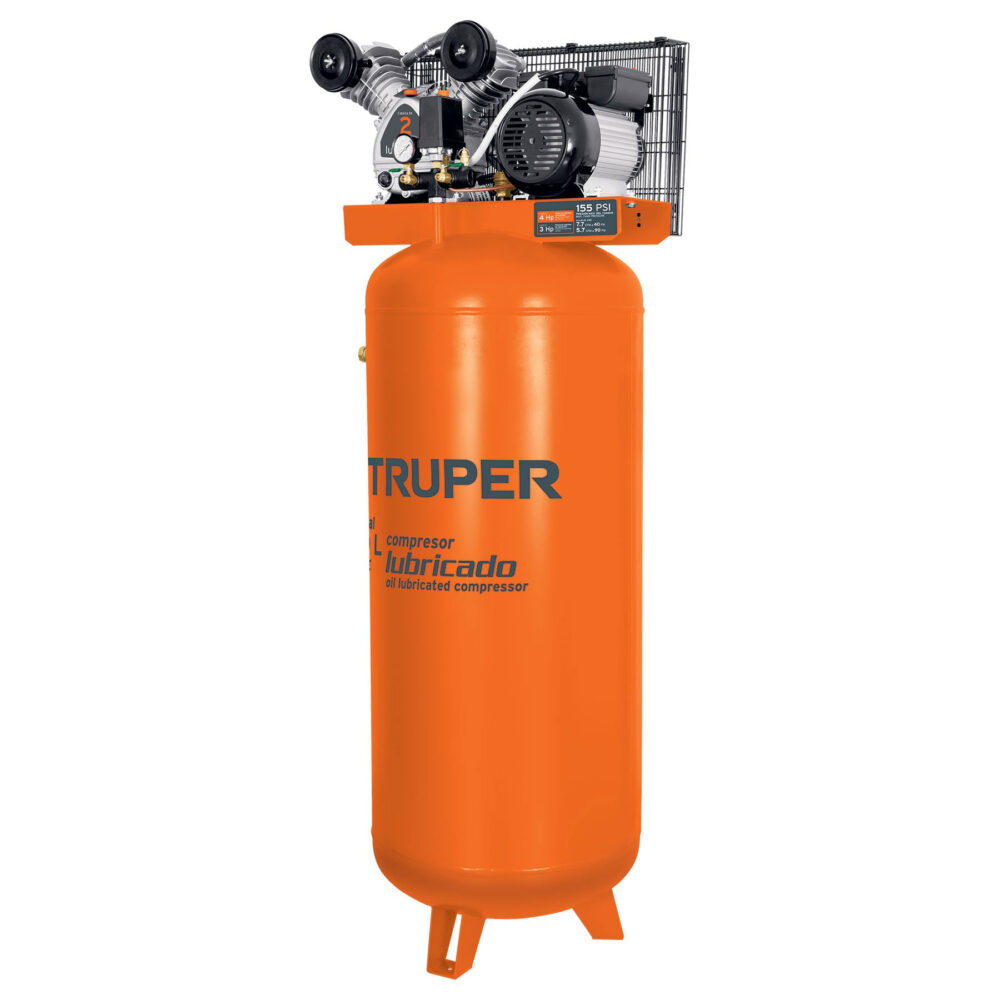 COMPRESOR LUBRICADO, DE BANDA, 240L, 4HP, VERT, 220V