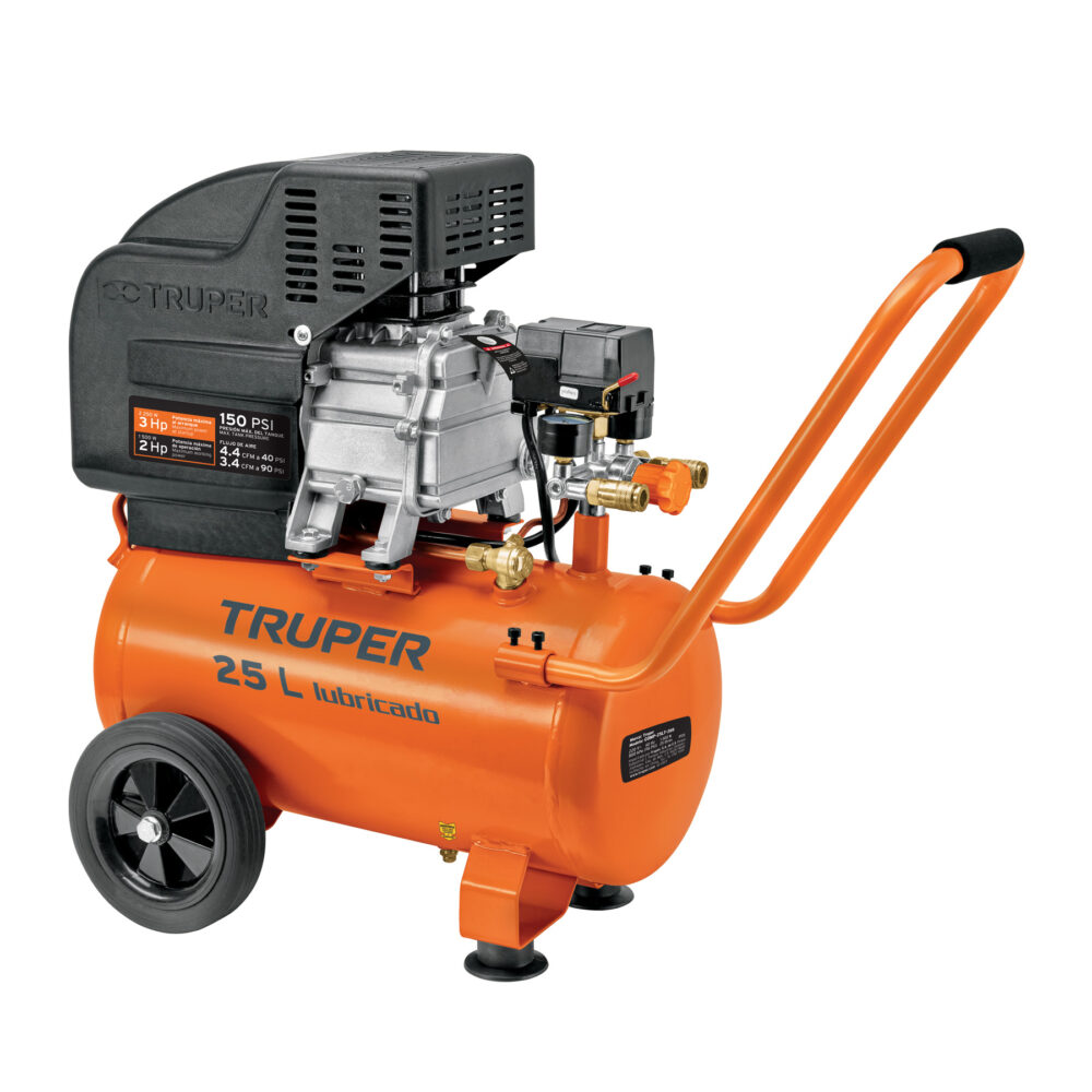 COMPRESOR LUBRICADO, 25L, 3HP, HORIZONTAL, 127V
