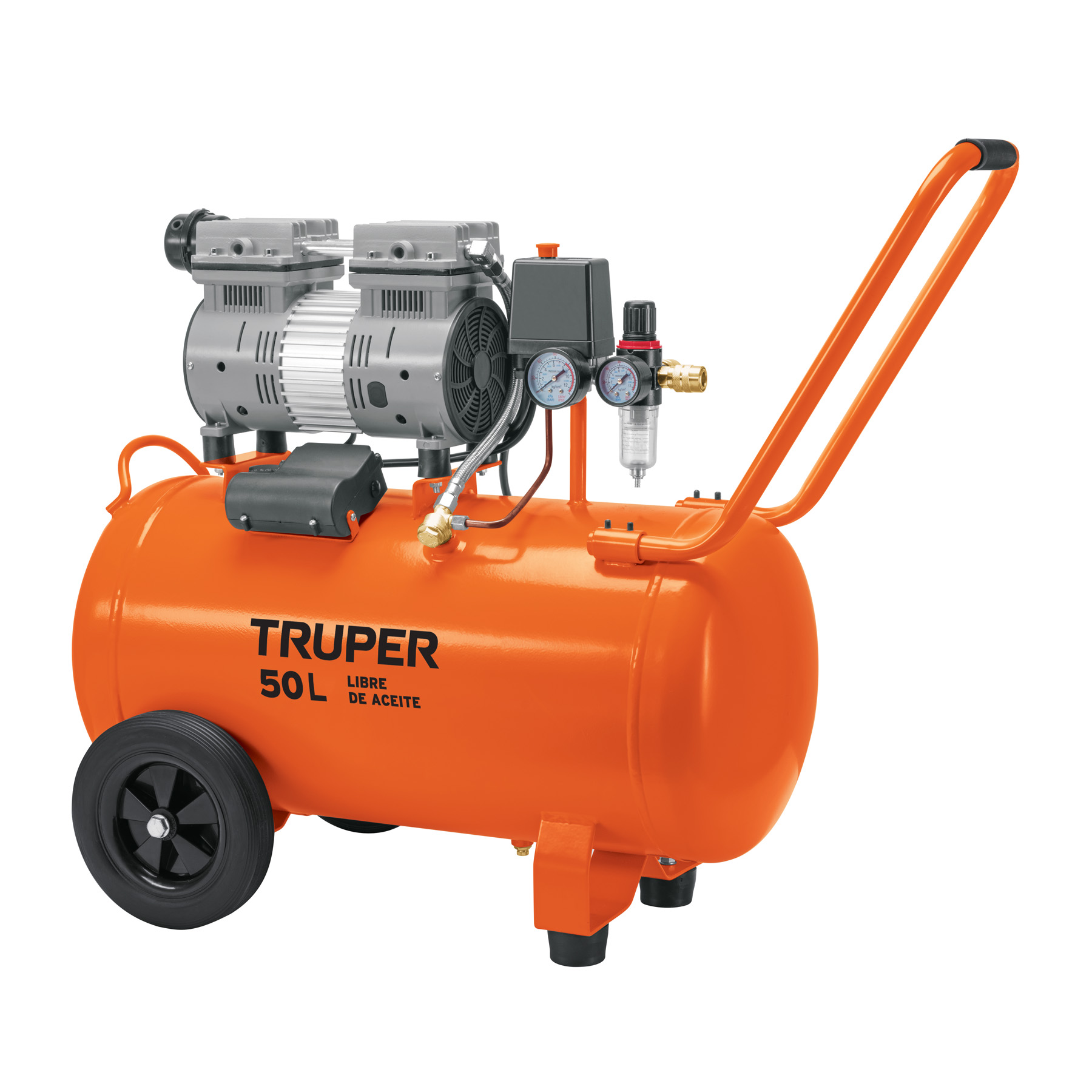 COMPRESOR DE AIRE, SILENCIOSO LIBRE DE ACEITE, 50 L, 2 HP