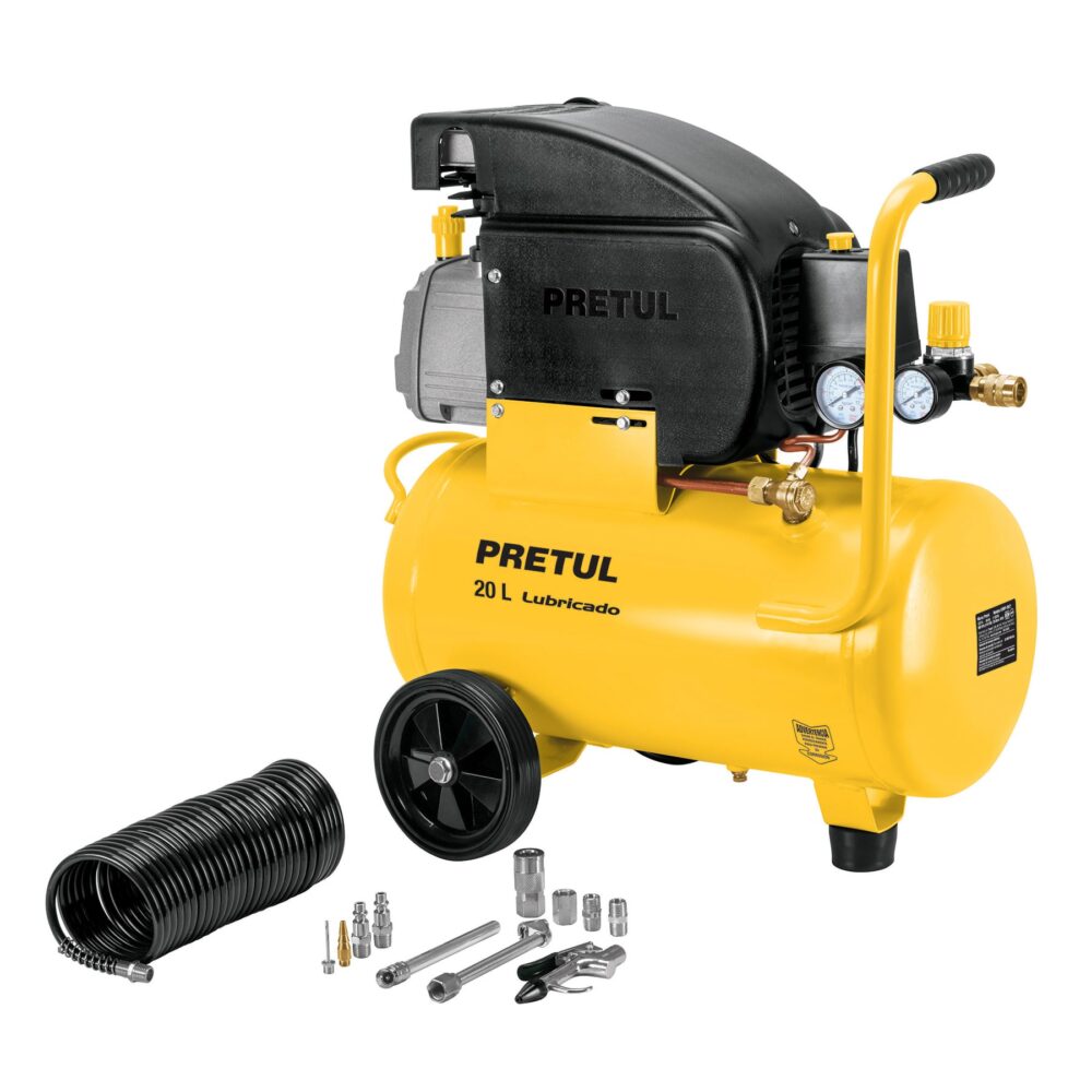 KIT COMPRESOR LUB, 20L, MANGUERA Y ACCESORIOS, 127V