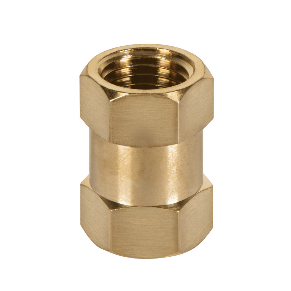 COPLE DE LATÓN, TIPO FF, CUERDA 1/4 NPT