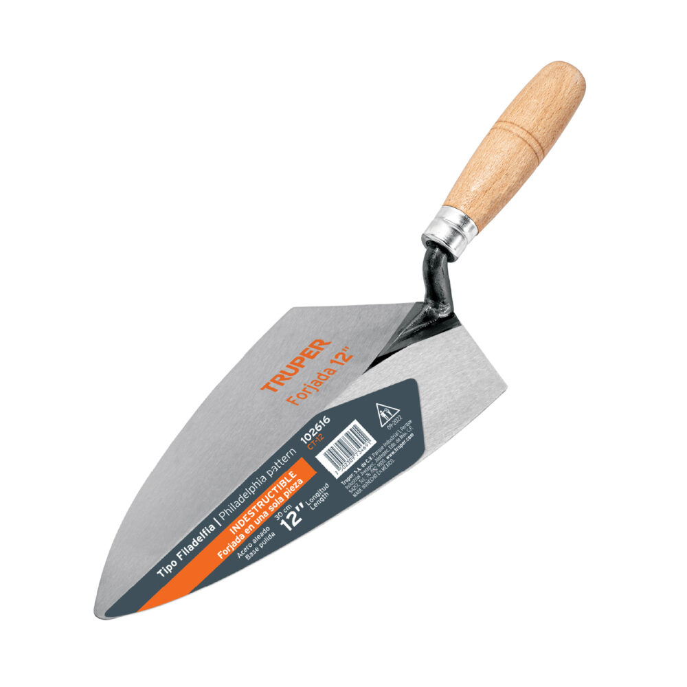 CUCHARA PARA ALBAÑIL 12" FORJADA TIPO FILADELFIA