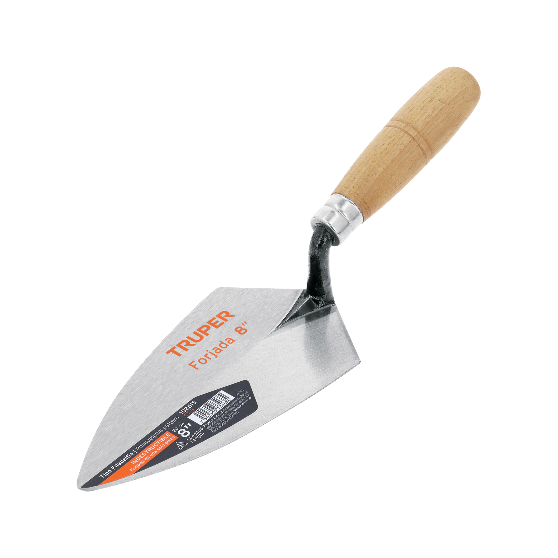 CUCHARA PARA ALBAÑIL 8" FORJADA TIPO FILADELFIA