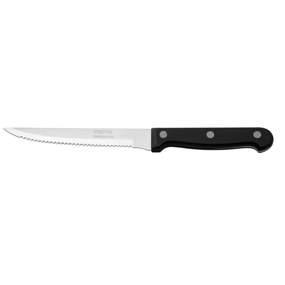 CUCHILLO CON SIERRA PARA ASADO 5" MANGO DE PLÁSTICO