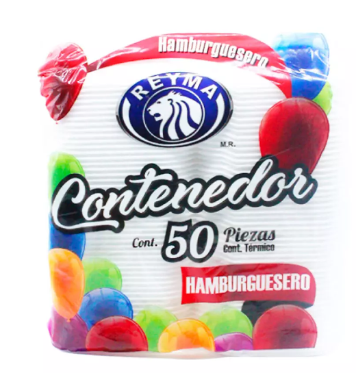 CONTENEDOR HAMBURGUESERO REYMA LISO 6X6