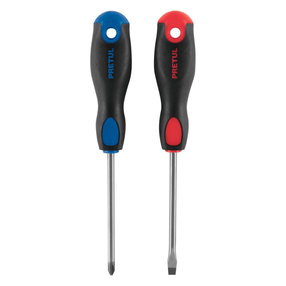 DÚO DE DESARMADORES 1/4" X 4" MANGO COMFORT GRIP