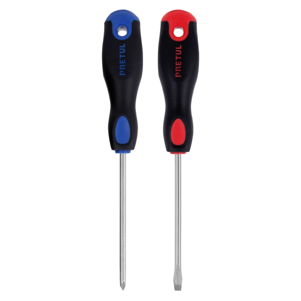 DÚO DE DESARMADORES 3/16" X 4" MANGO COMFORT GRIP