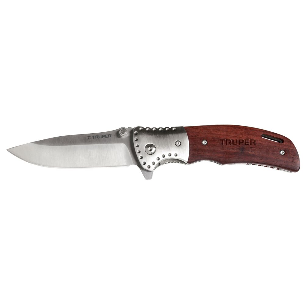 NAVAJA ABATIBLE 4-3/4" MANGO DE MADERA