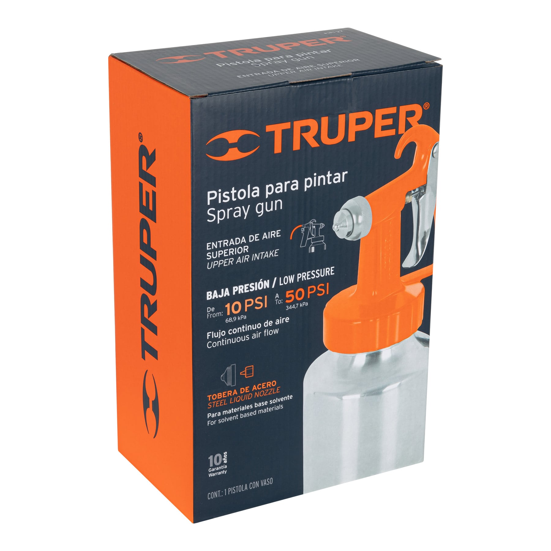 PISTOLA P/PINTAR BAJA PRESIÓN, NARANJA, ENTRADA SU - Image 2