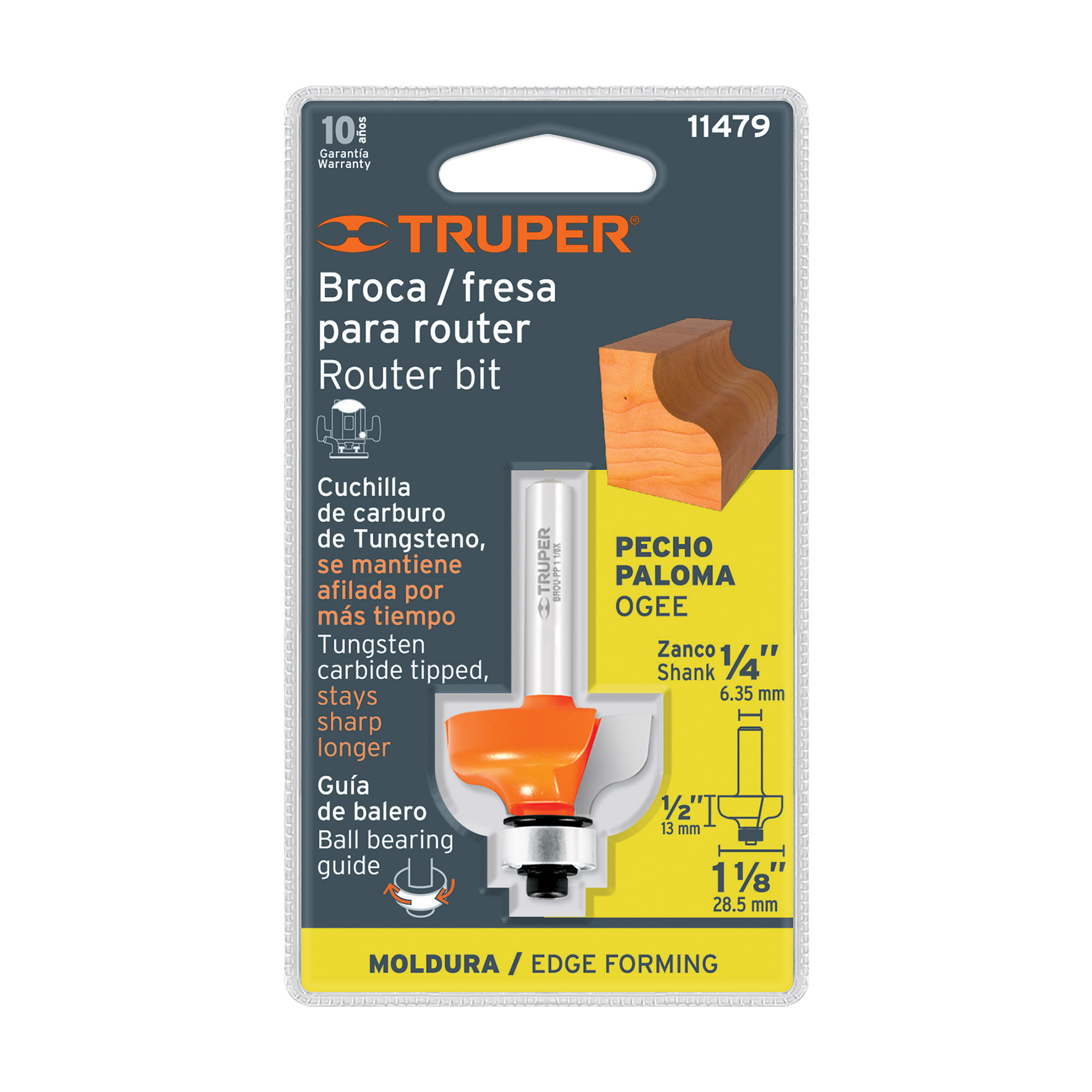 BROCA PARA ROUTER, PECHO PALOMA, 1-1/8" CON BALERO - Image 2