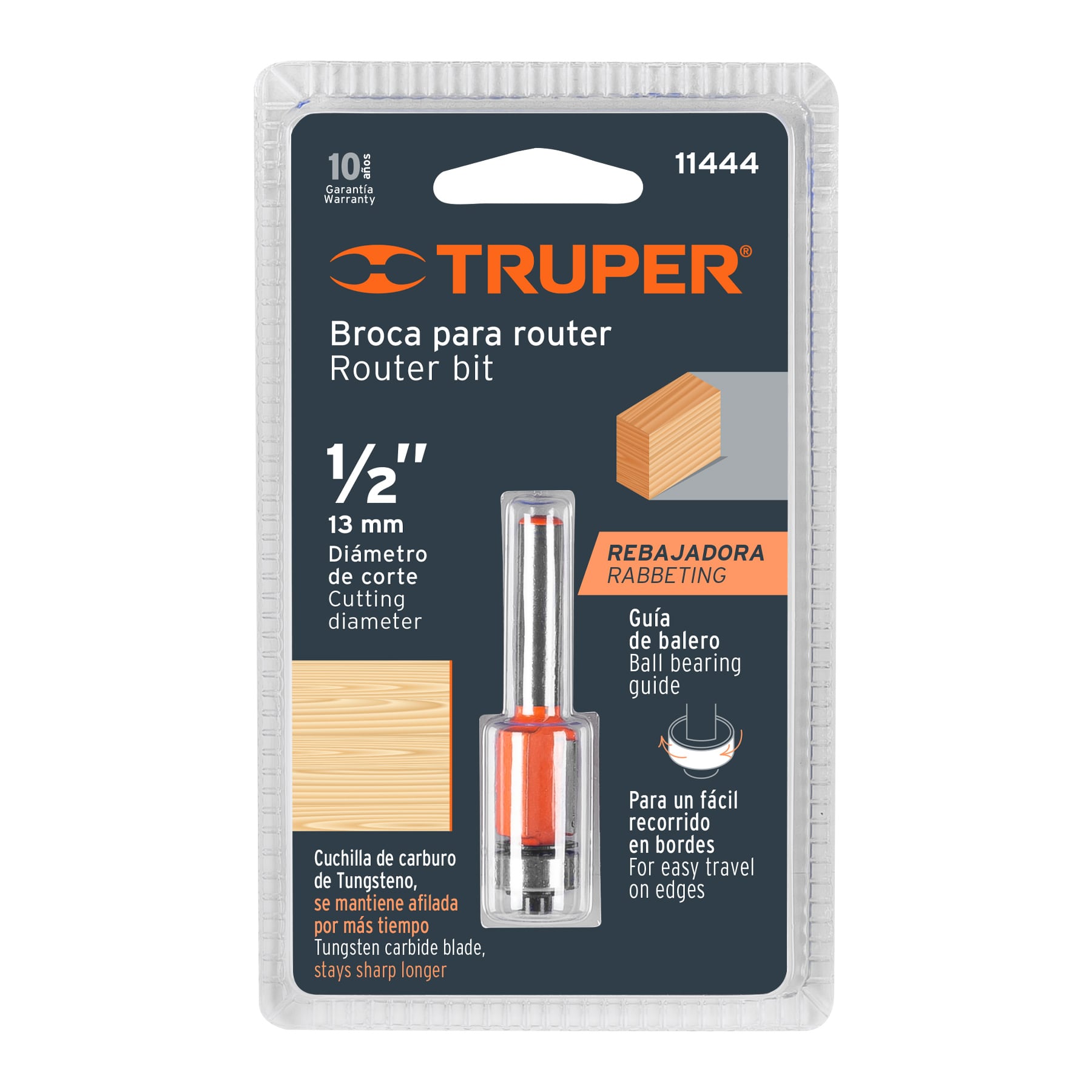 BROCA PARA ROUTER, CORTE RECTO, 1/2" CON BALERO - Image 2