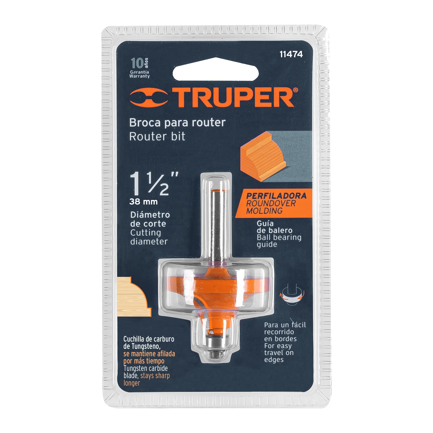 BROCA PARA ROUTER, REDONDEADO CON MOLDURA, 1-1/2" CON BALERO - Image 2